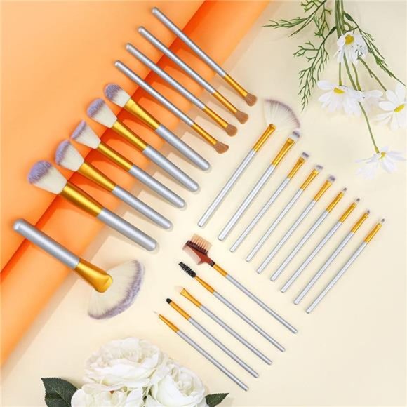 Make up Brushes,24pcs Premium Cosmetic Makeup Brush Set for Foundation Blending - Picture 6 of 7